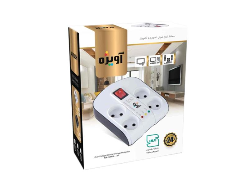 محافظ کامپیوتر چهار خانه بدون ارت  5  متری آویژه